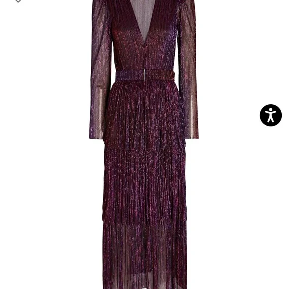 Sabina Musayev | Dresses | Sabina Musayev Carry Tiered Metallic Midi Dress  | Poshmark